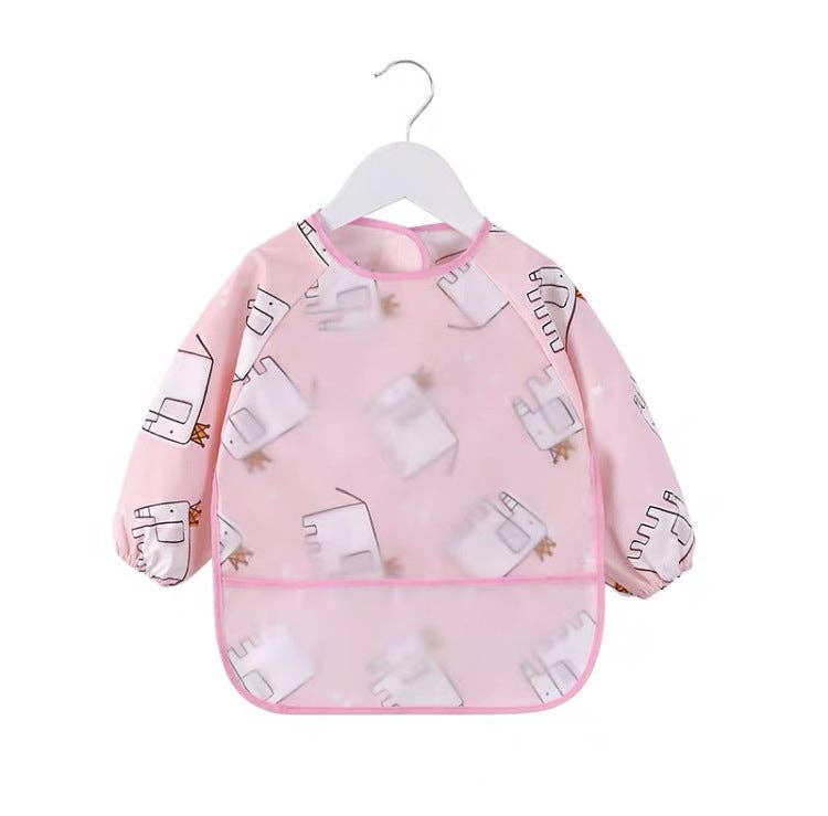 Waterproof Long-Sleeve Bib for Toddlers Cute Cartoon Designs – Empty ...