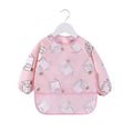 Waterproof Long-Sleeve Bib for Toddlers Cute Cartoon Designs